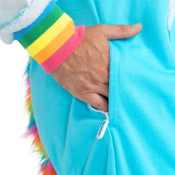 TipsyElves size Med rainbow 🌈 Unicorn 🦄 onesie, zippers and pockets - Picture 12 of 15
